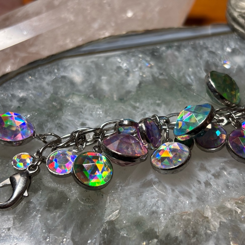 Aurora borealis multicolor iridescent Weiss like Necklace - Picture 10 of 14